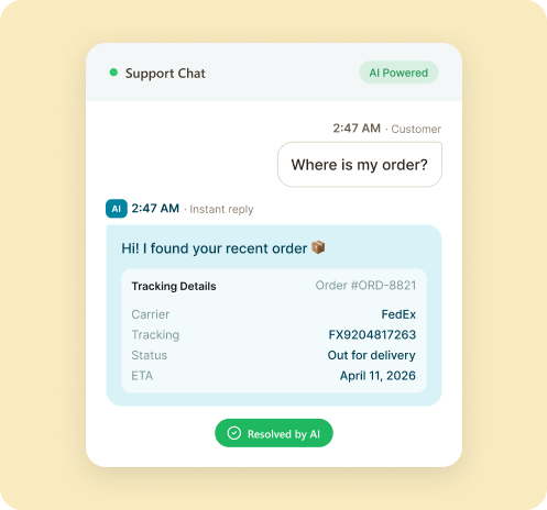 Resolve tickets automatically, around the clock